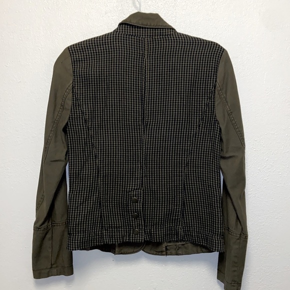 Hei Hei by Anthropologie Olive Green Denim Utility Button Front Jacket 3050 - Picture 5 of 10